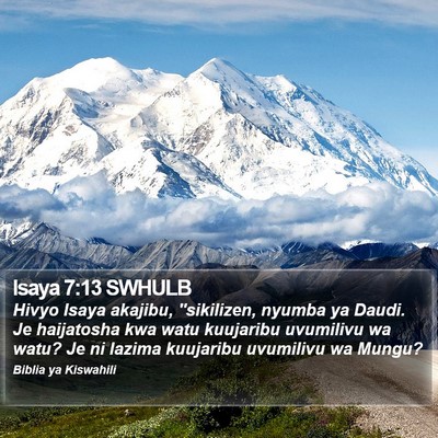 Isaya 7:13 SWHULB Bible Verse Image