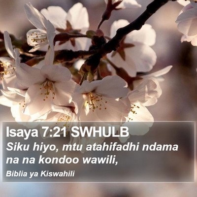 Isaya 7:21 SWHULB Bible Verse Image