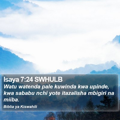 Isaya 7:24 SWHULB Bible Verse Image