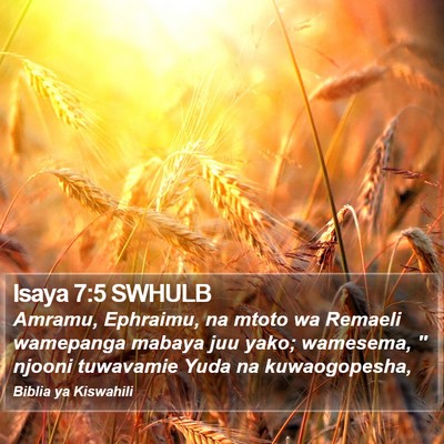Isaya 7:5 SWHULB Bible Verse Image