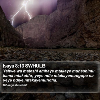 Isaya 8:13 SWHULB Bible Verse Image