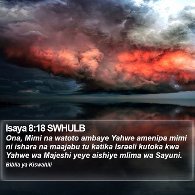 Isaya 8:18 SWHULB Bible Verse Image