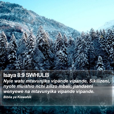 Isaya 8:9 SWHULB Bible Verse Image