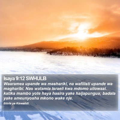 Isaya 9:12 SWHULB Bible Verse Image