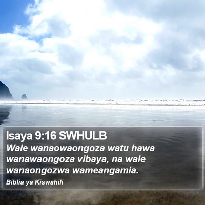 Isaya 9:16 SWHULB Bible Verse Image