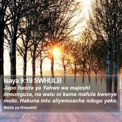 Isaya 9:19 SWHULB Bible Verse Image