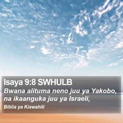 Isaya 9:8 SWHULB Bible Verse Image