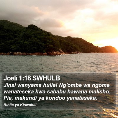 Joeli 1:18 SWHULB Bible Verse Image