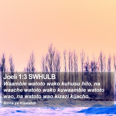 Joeli 1:3 SWHULB Bible Verse Image