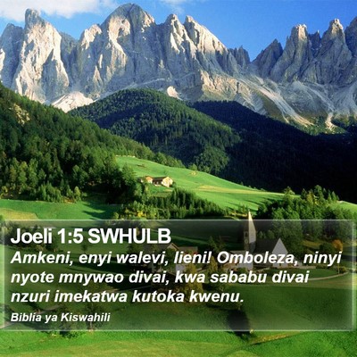 Joeli 1:5 SWHULB Bible Verse Image