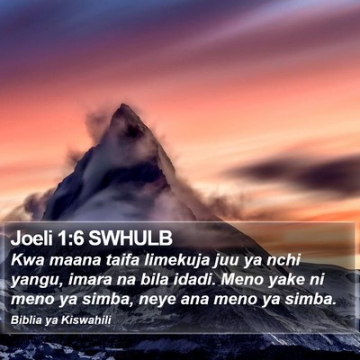 Joeli 1:6 SWHULB Bible Verse Image