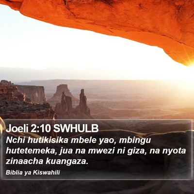 Joeli 2:10 SWHULB Bible Verse Image