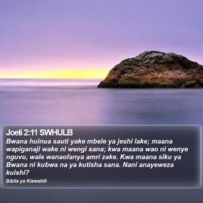 Joeli 2:11 SWHULB Bible Verse Image