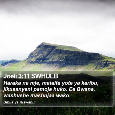 Joeli 3:11 SWHULB Bible Verse Image