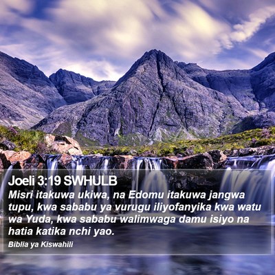 Joeli 3:19 SWHULB Bible Verse Image