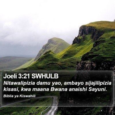 Joeli 3:21 SWHULB Bible Verse Image