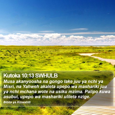 Kutoka 10:13 SWHULB Bible Verse Image