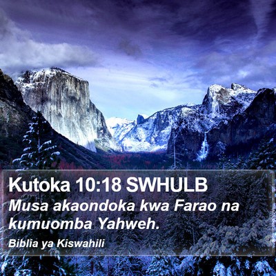 Kutoka 10:18 SWHULB Bible Verse Image