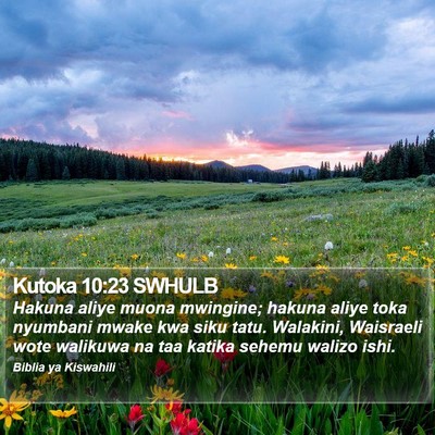 Kutoka 10:23 SWHULB Bible Verse Image