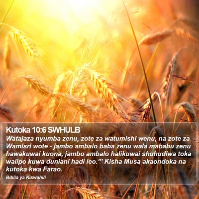 Kutoka 10:6 SWHULB Bible Verse Image