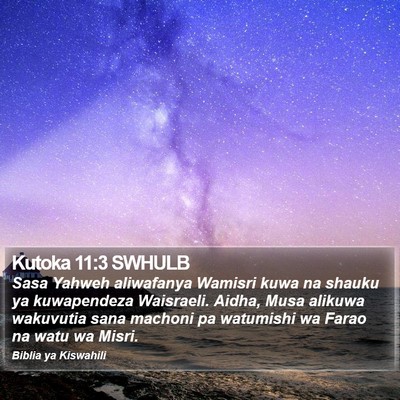 Kutoka 11:3 SWHULB Bible Verse Image
