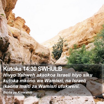 Kutoka 14:30 SWHULB Bible Verse Image