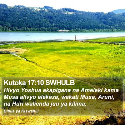 Kutoka 17:10 SWHULB Bible Verse Image