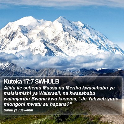 Kutoka 17:7 SWHULB Bible Verse Image