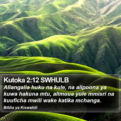 Kutoka 2:12 SWHULB Bible Verse Image