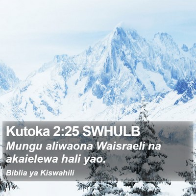 Kutoka 2:25 SWHULB Bible Verse Image