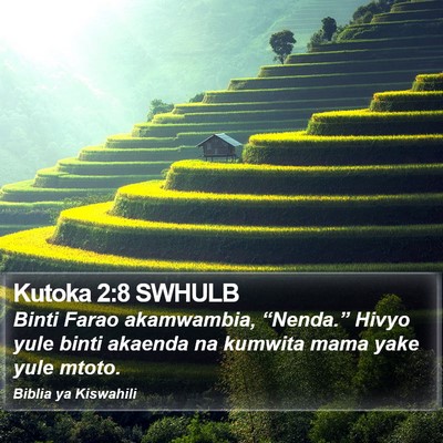 Kutoka 2:8 SWHULB Bible Verse Image