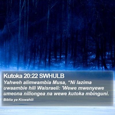 Kutoka 20:22 SWHULB Bible Verse Image