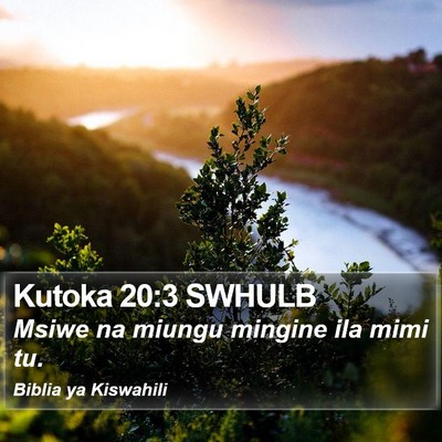 Kutoka 20:3 SWHULB Bible Verse Image