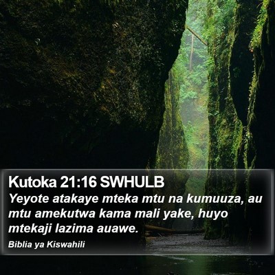 Kutoka 21:16 SWHULB Bible Verse Image
