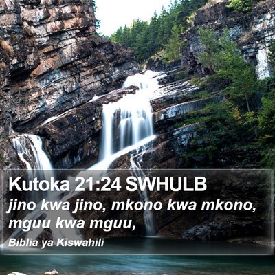 Kutoka 21:24 SWHULB Bible Verse Image