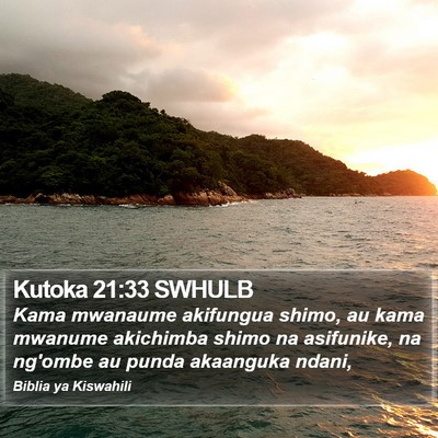 Kutoka 21:33 SWHULB Bible Verse Image