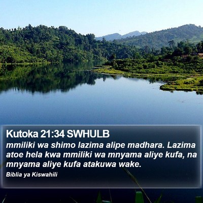 Kutoka 21:34 SWHULB Bible Verse Image