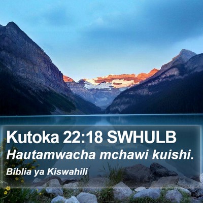 Kutoka 22:18 SWHULB Bible Verse Image