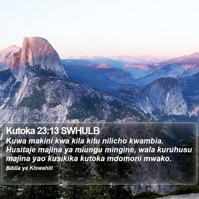 Kutoka 23:13 SWHULB Bible Verse Image
