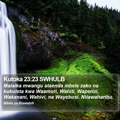 Kutoka 23:23 SWHULB Bible Verse Image