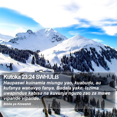 Kutoka 23:24 SWHULB Bible Verse Image