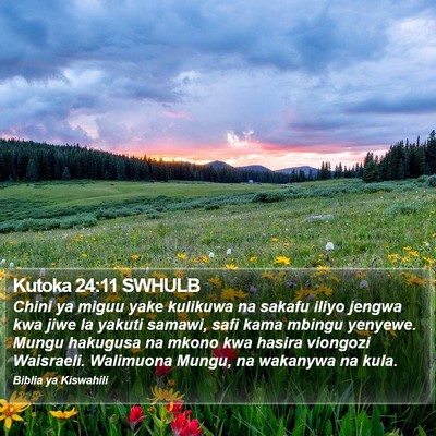 Kutoka 24:11 SWHULB Bible Verse Image