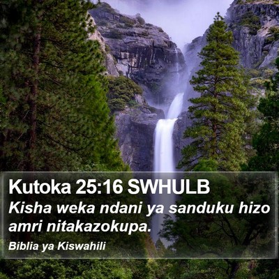 Kutoka 25:16 SWHULB Bible Verse Image