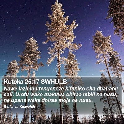 Kutoka 25:17 SWHULB Bible Verse Image
