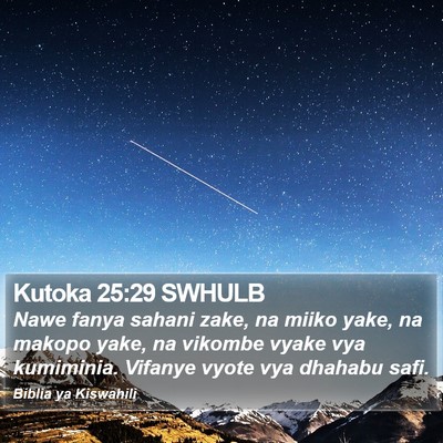 Kutoka 25:29 SWHULB Bible Verse Image