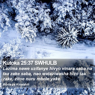 Kutoka 25:37 SWHULB Bible Verse Image