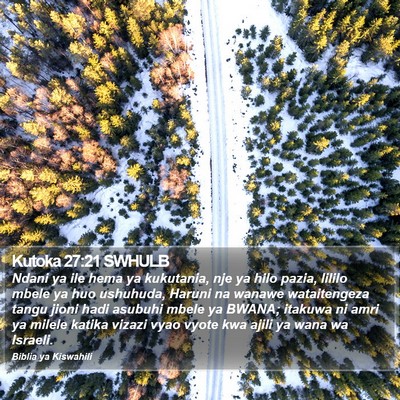 Kutoka 27:21 SWHULB Bible Verse Image