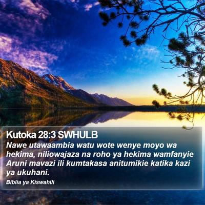 Kutoka 28:3 SWHULB Bible Verse Image
