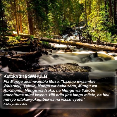 Kutoka 3:15 SWHULB Bible Verse Image
