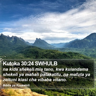 Kutoka 30:24 SWHULB Bible Verse Image